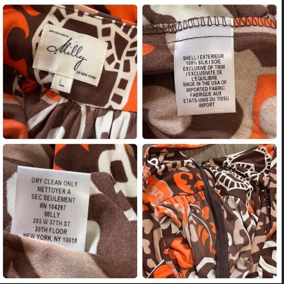 Milly of New York Summer Vacation Low Open Back Dress Size Large - Picture 15 of 16